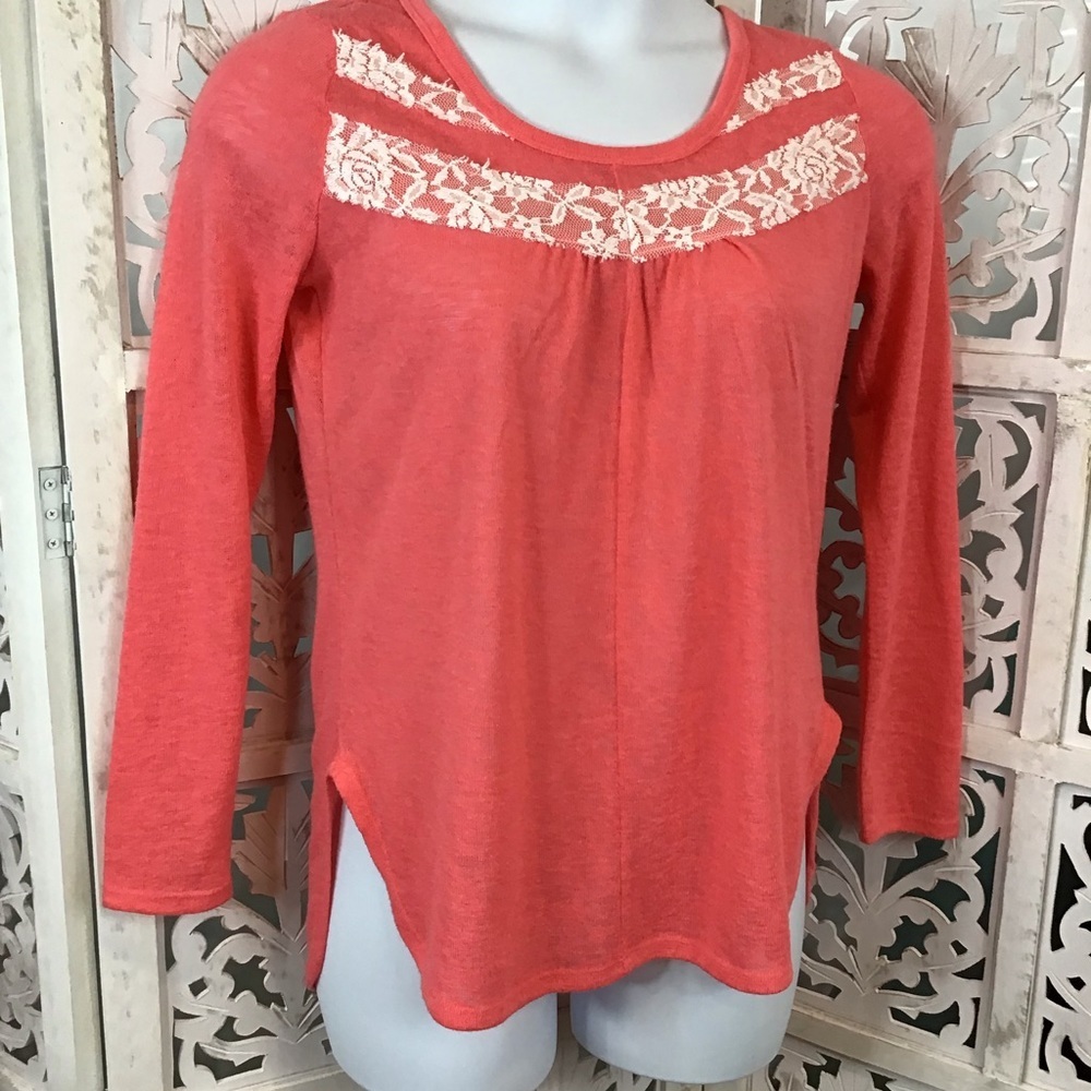 NWOT Chip & Pepper Tangerine Long Sleeve Sweater